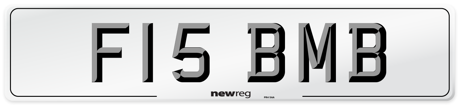 F15 BMB Number Plate from New Reg